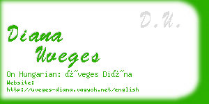 diana uveges business card